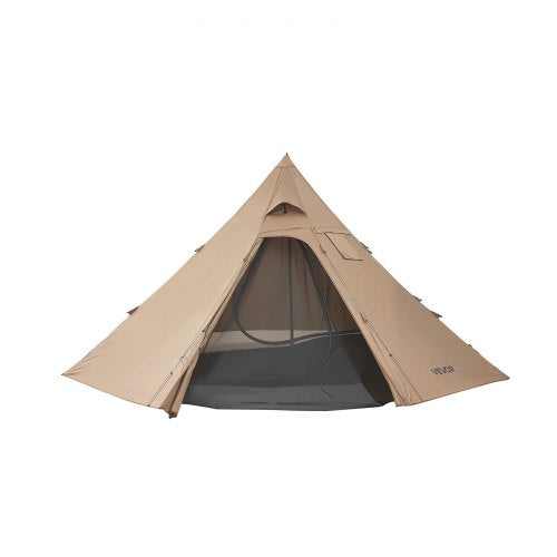 Hot Tent for 4 Persons, Camping Tipi Hot Tents with Stove Jack & Inner Tent, Portable Winter Camping Tents with Snow Skirt, Easy Setup, Waterproof 4 Season Shelter Tents for Fishing Backpacking
