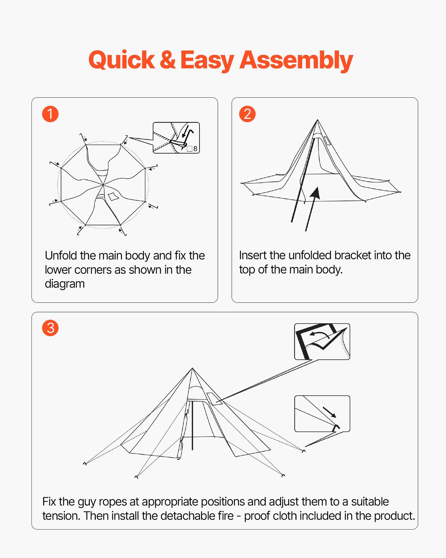 Hot Tent for 2 Persons, Portable Winter Tipi Tent with Stove Jack, Waterproof Canvas Camping Tents, Lightweight 4 Season Shelter Tents for Hiking Fishing Backpacking, S Size