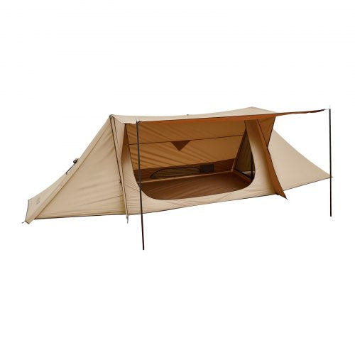 Lightweight tent with stove jack and 2 tarpaulin poles for 2 people | EU