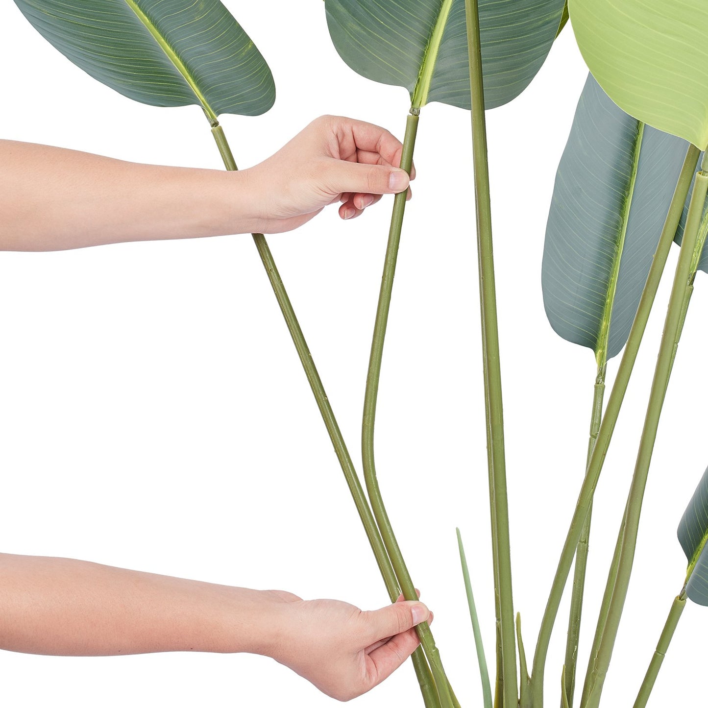 Artificial Birds of Paradise, 1.5m Tall Artificial Plant, PE Material and Tip-over Protection, Low Maintenance Plant, Lifelike Green Fake Tree for Home Office Warehouse Decor Indoor Outdoor