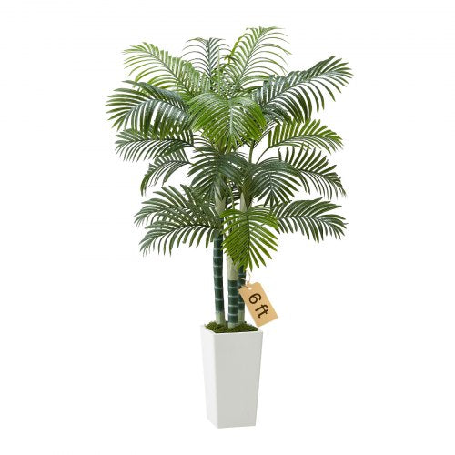 1829 mm Artificial Arecapalm Artificial Plant with White Pot Indoor | EU