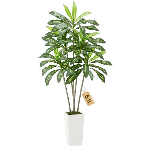 1829 mm artificial dracaena tree artificial plant with white pot indoors | EU