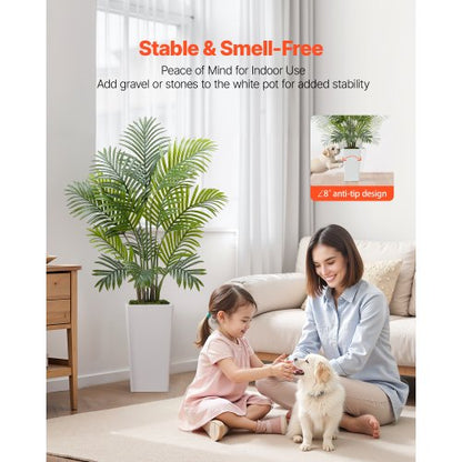 1219 mm 2-pack konstgjorda Areca-palmer med vit kruka för inomhusbruk |  EU