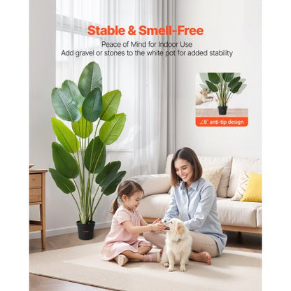 1829 mm Artificial Bird of Paradise Tree Artificial Plant with Pot Indoor | EU