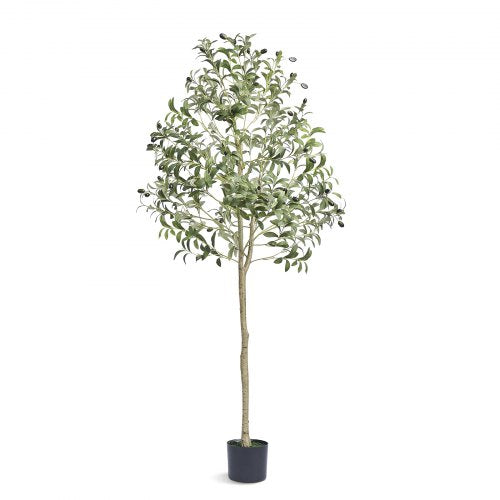 Artificial Olive Tree, 5 FT Tall Faux Plant, Secure PE Material & Anti-Tip Tilt Protection Low-Maintenance Plant, Lifelike Green Fake Potted Tree for Home Office Warehouse Decor Indoor Outdoor