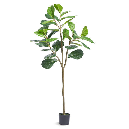 Artificial Fiddle Leaf Fig Tree, 5 FT, Safe PE Material &amp; Tip-over Protection Low Maintenance Artificial Plant, Lifelike Green Fake Potted Tree for Home Office Warehouse Decor Indoor Outdoor