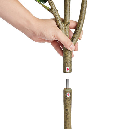 Artificial Fiddle Leaf Fig Tree, 5 FT, Safe PE Material &amp; Tip-over Protection Low Maintenance Artificial Plant, Lifelike Green Fake Potted Tree for Home Office Warehouse Decor Indoor Outdoor