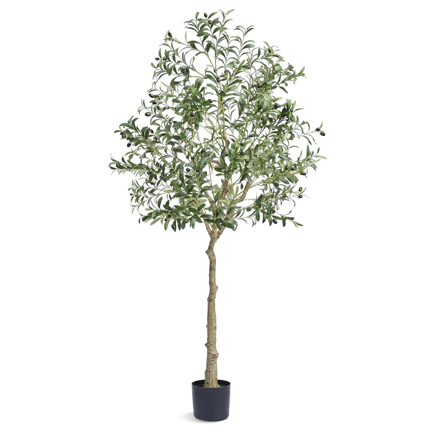 Artificial Olive Tree, 1.8m High Fake Plant, Safe PE Material and Tipover Protection Low Maintenance Plant, Lifelike Green Fake Potted Tree for Home Office Warehouse Decor Indoor Outdoor