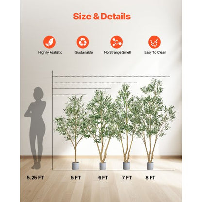 180 cm artificial olive tree tall artificial plant with pot for home office | EU