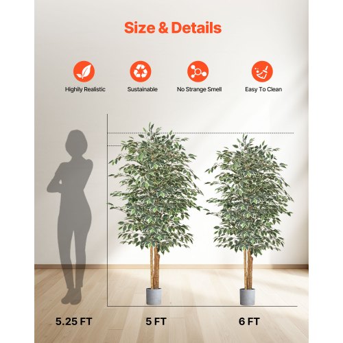180 cm artificial ficus tree tall artificial plant with pot for indoor decoration | EU