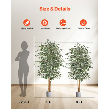 180 cm artificial ficus tree tall artificial plant with pot for indoor decoration | EU