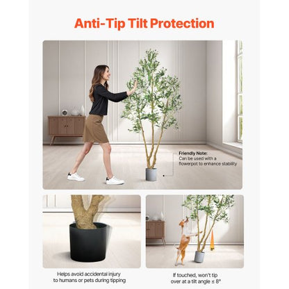 210 cm artificial olive tree tall artificial plant with pot for home office | EU