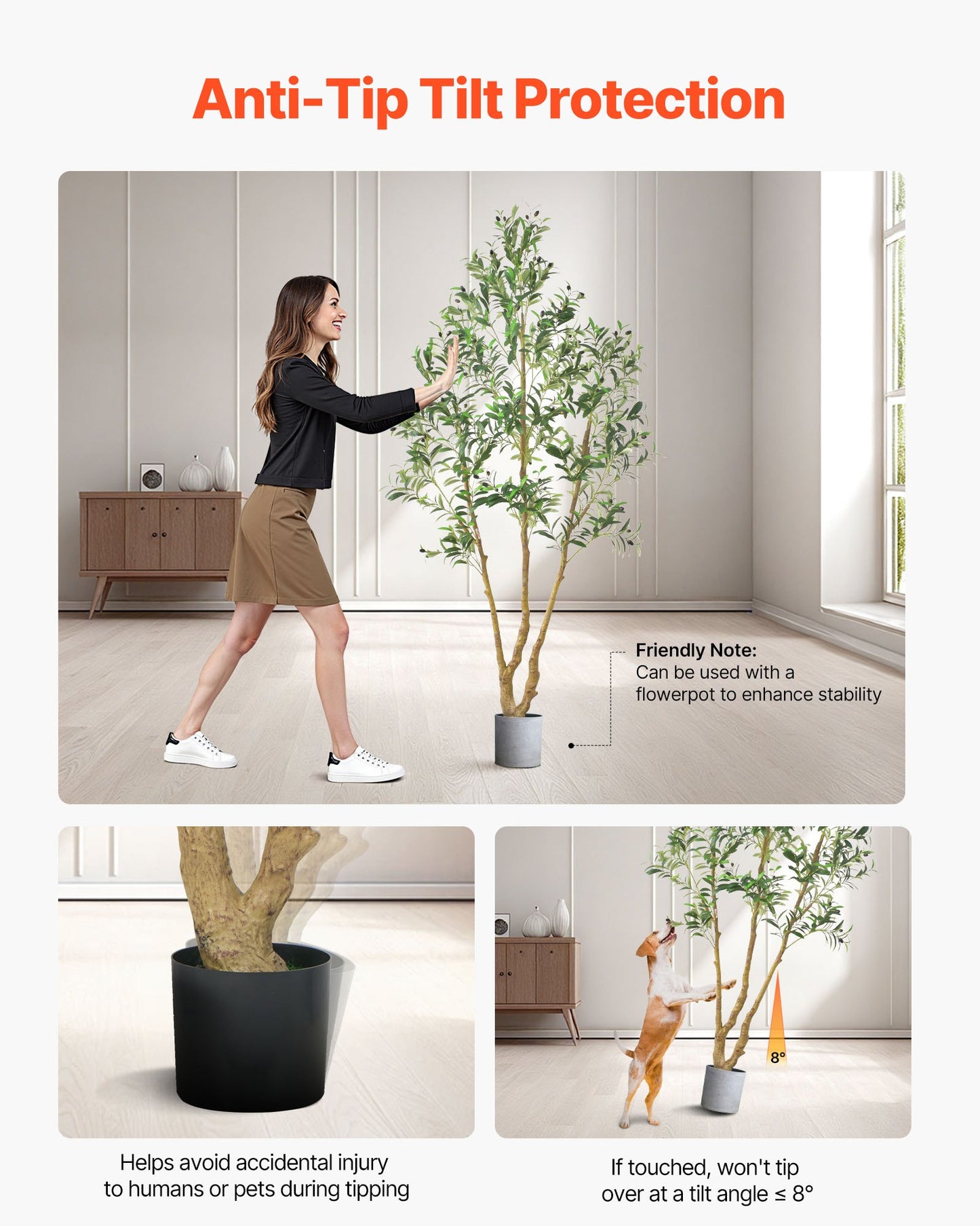 7FT Artificial Olive Tree with Black Pot, Tall Fake Tree with Natural Wood Trunk & Realistic Green Leaves and Fruits, Indoor Faux Plant for Home, Office, Living Room, Corner Decor