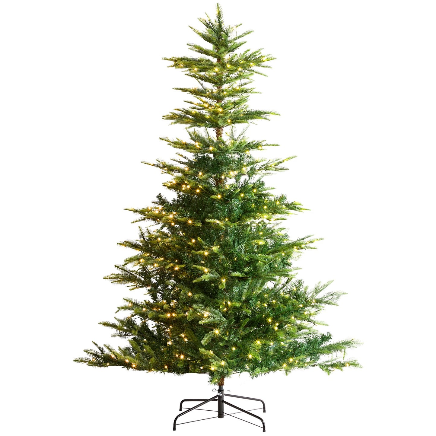 Christmas Tree 6.5 Feet Prelit Artificial Tree with 350 White LEDs 900 Tips
