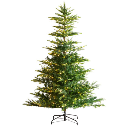 Christmas Tree 6.5 Feet Prelit Artificial Tree with 350 White LEDs 900 Tips