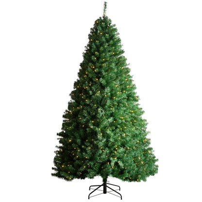 Christmas Tree 7.5 Feet Prelit Artificial Tree with 550 White LEDs 1346 Tips