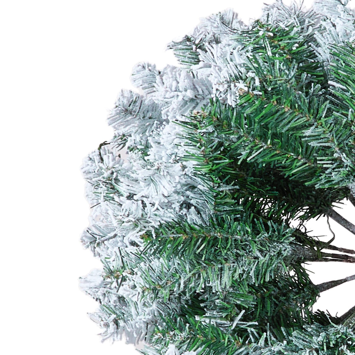 Christmas Tree 6.5 Feet Pre-Lighted Flocked Christmas Tree with 250 LED Lights 814 Tips