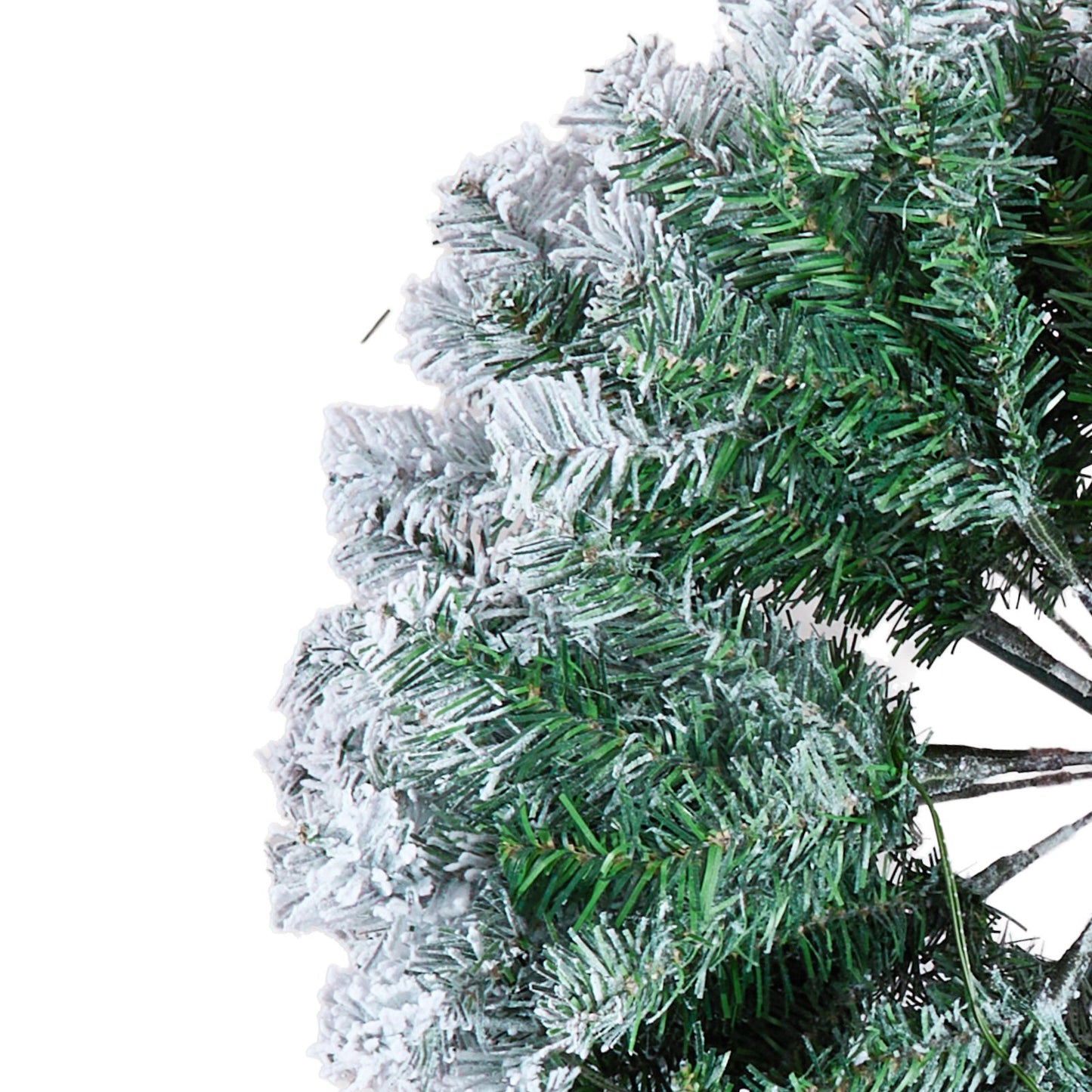 Christmas Tree 7.5 Feet Pre-Lighted Flocked Christmas Tree with 550 LED Lights 1346 Lace