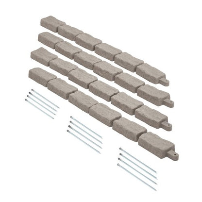 Fake Stone Landscape Edging 46.2 x 2.2 inch Lawn Edging, Fade Resistant | EU