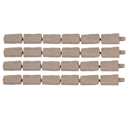 Faux Stone Landscape Edging, 46.4 x 2.2 in Realistic Lawn Edging, Flexible Brick-Sized Garden Edging Border with Anchoring Spikes, Fade-Resistant Yard Edging for Driveways Walkway Brown