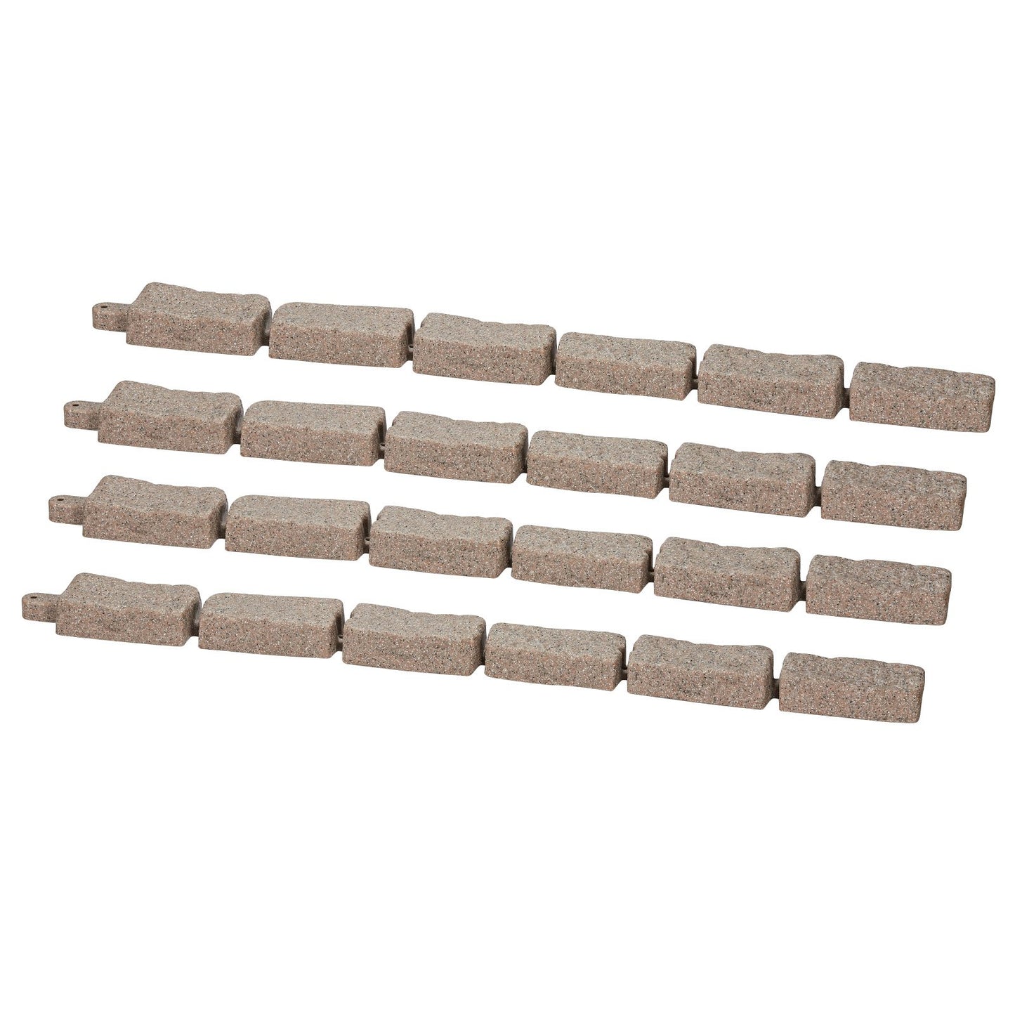 Faux Stone Landscape Edging, 46.4 x 2.2 in Realistic Lawn Edging, Flexible Brick-Sized Garden Edging Border with Anchoring Spikes, Fade-Resistant Yard Edging for Driveways Walkway Brown