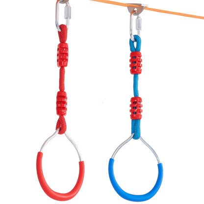 2x56 ft Ninja Warrior Hindernisparcours für Kinder Outdoor Slackline 12 Hindernisse