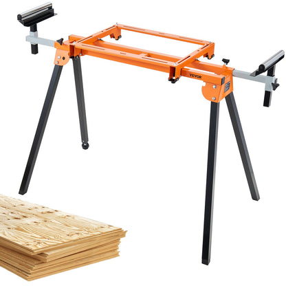79-inch Miter Saw Stand with One-Piece Mounting Brackets Slide Rail 330lbs