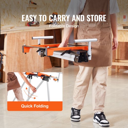 Miter Saw Stand 300lbs Load Capacity Steel, Foldable Miter Saw Stand | EU