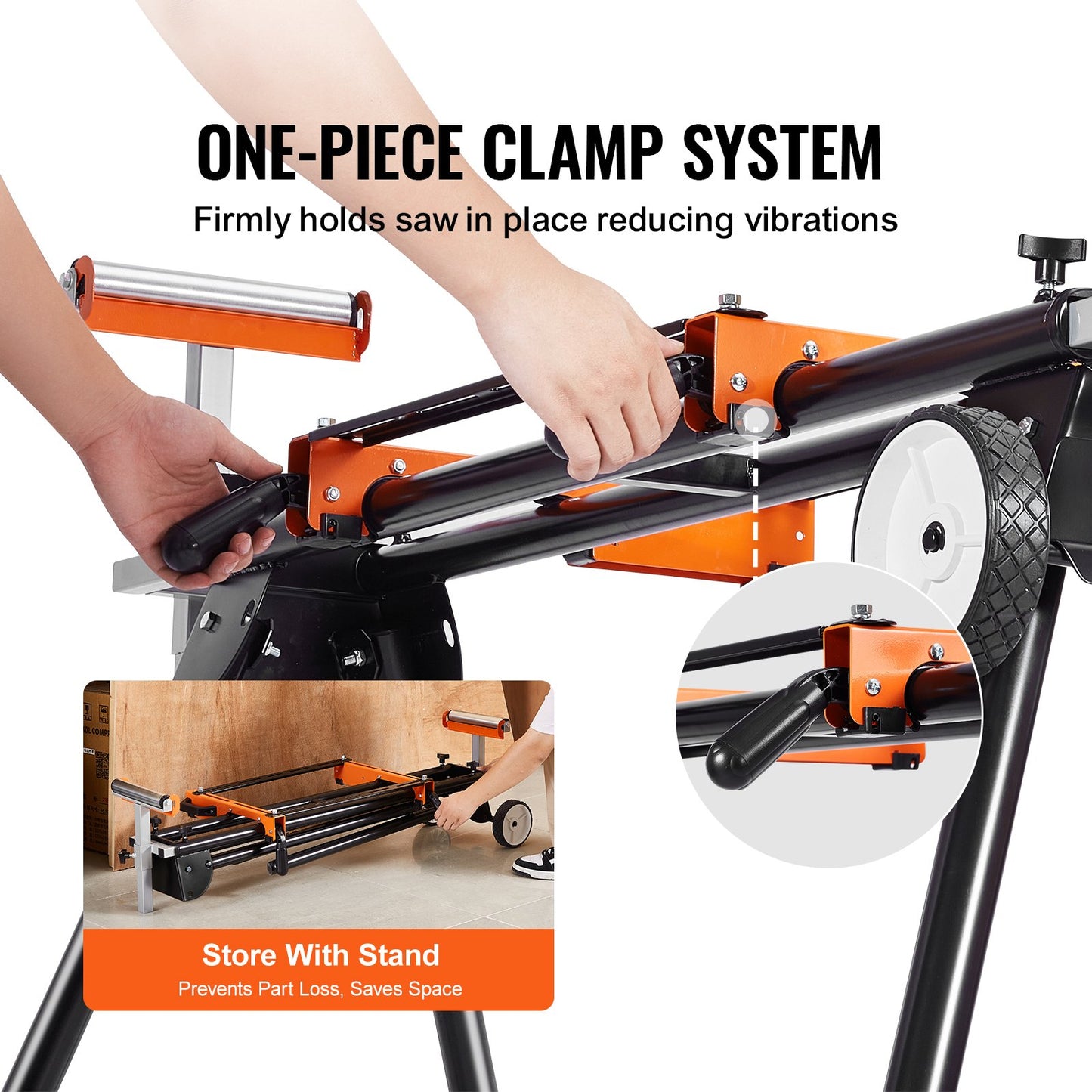 Miter Saw Stand 550lbs Load Capacity Steel, Foldable Miter Saw Stand