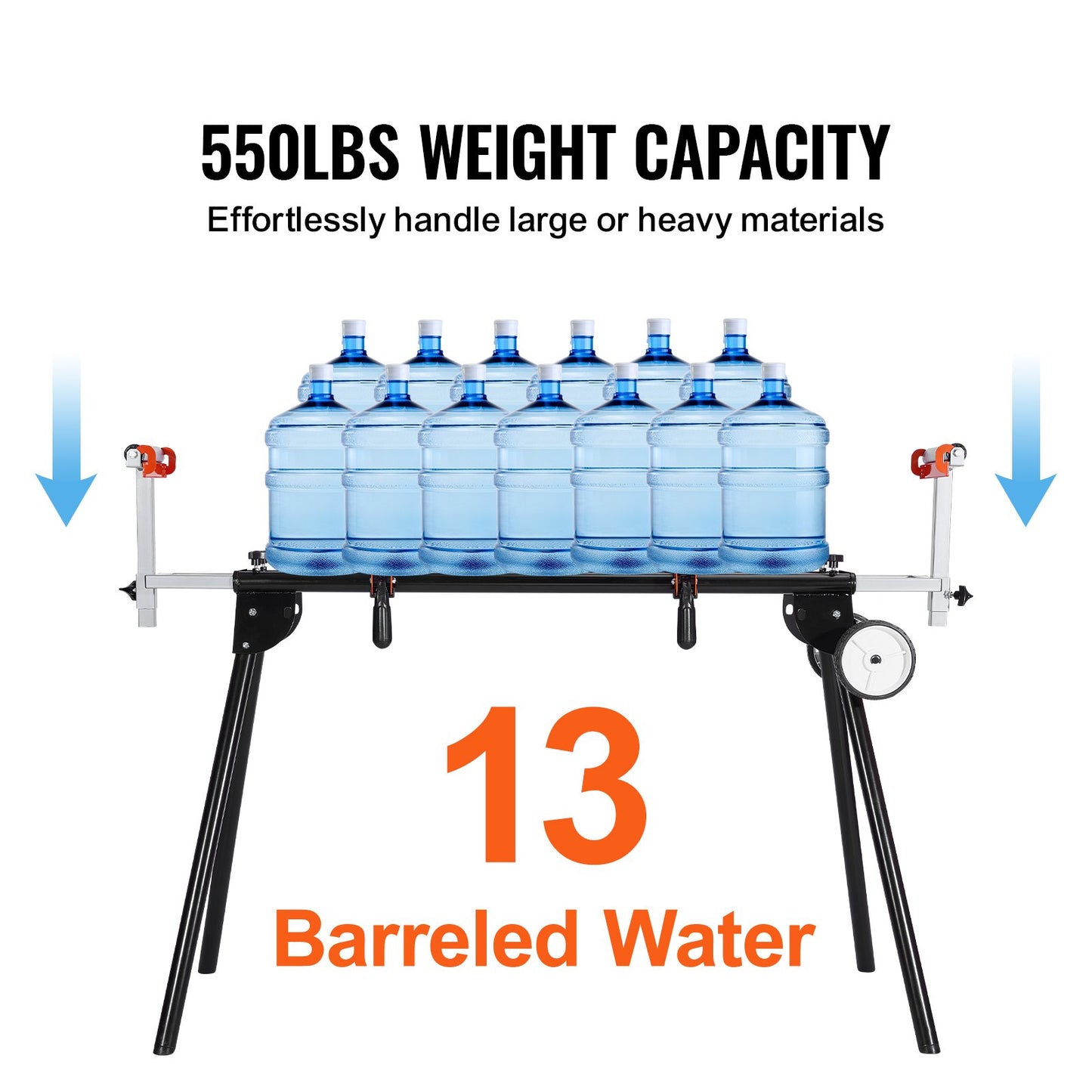 Miter Saw Stand 550lbs Load Capacity Steel, Foldable Miter Saw Stand