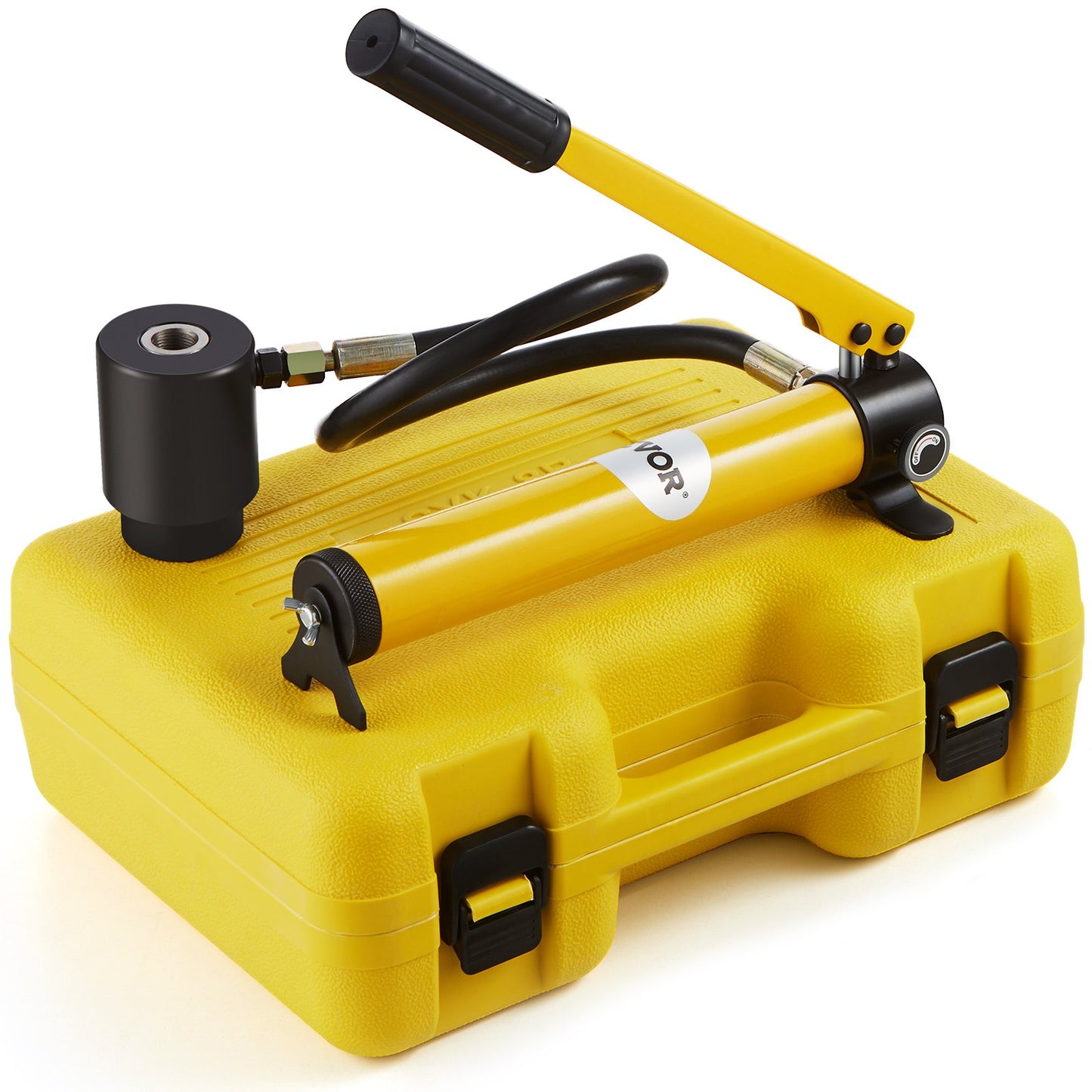 Hydraulic Knockout Punch Kit, 10 Ton 1/2" to 2" Conduit Hole Cutter Set, KO Tool Kits with Puncher 6 Piece, Metal Sheet Driver Tools, For Aluminum, Stainless Steel, Brass, Fiberglass and Plastic