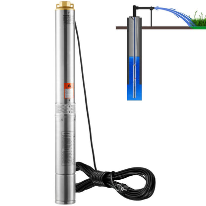 Submersible pump with deep well in stainless steel water pump 750W 230V 7.1 m³/h