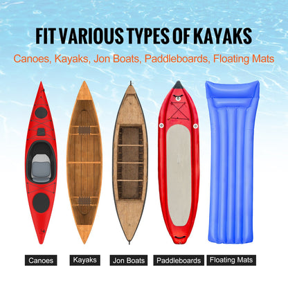 Heavy Duty Kayak Cart, 250lbs Load Capacity, Foldable Canoe Trolley Cart with 10'' Solid Tires, Nonslip Support Foot & Tie-Down Strap, for Kayaks Canoes Paddleboards Float Mats Jon Boats