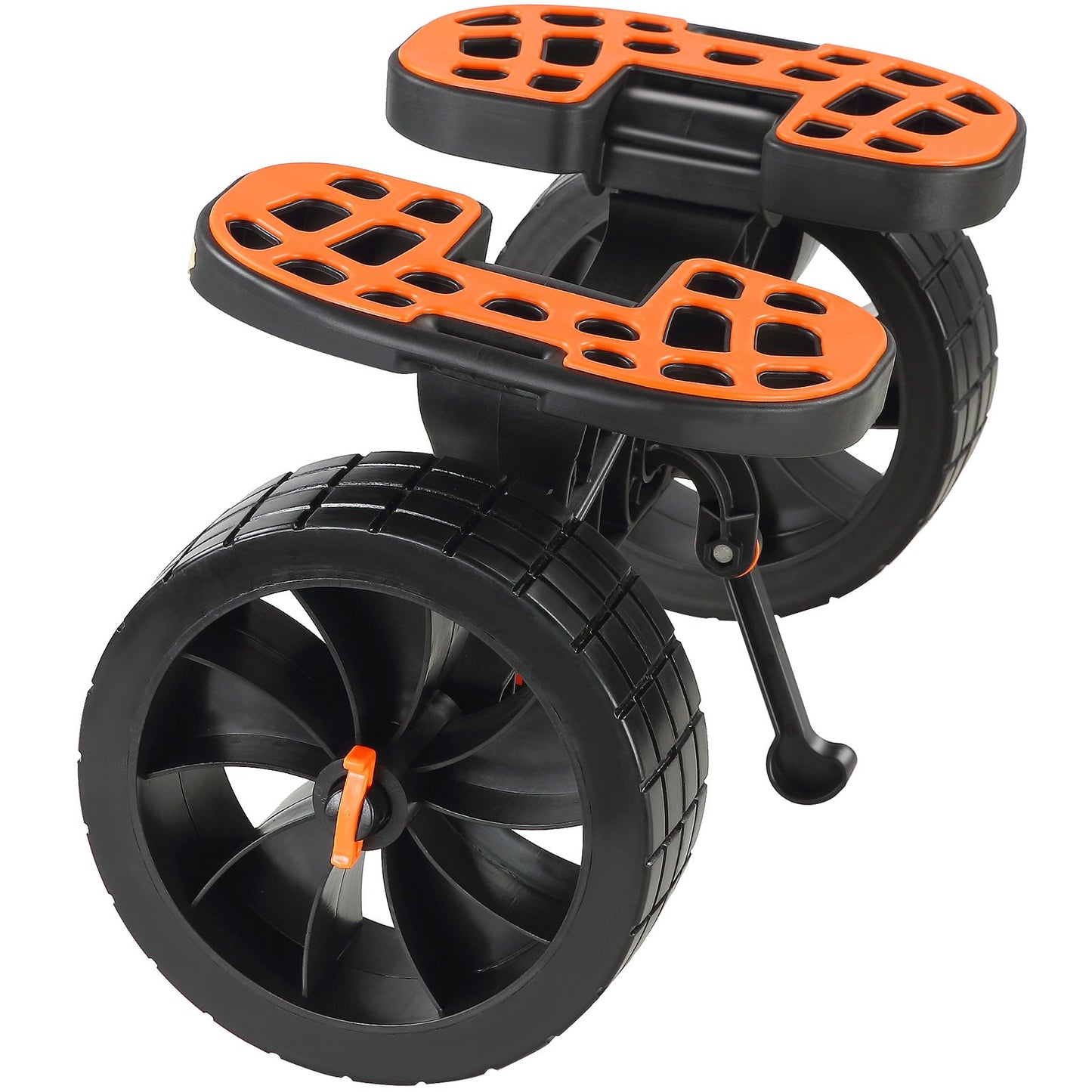 Hochleistungs-Kajakanhänger, 320 Pfund Tragkraft, Abnehmbarer Kanuanhängerwagen mit 10-Zoll-Vollreifen, verstellbaren Halterungen und rutschfestem Stützfuß, für Kajaks, Kanus, Paddleboards, Schwimmmatten, Jon-Boote