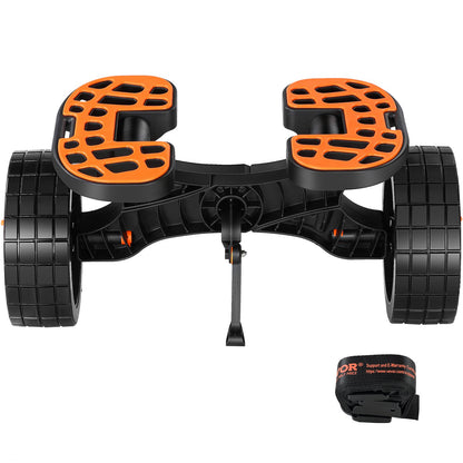 Heavy Duty Kayak Cart, 320lbs Load Capacity, Detachable Canoe Trolley Cart with 10'' Solid Tires, Adjustable Brackets & Nonslip Support Foot, for Kayaks Canoes Paddleboards Float Mats Jon Boats