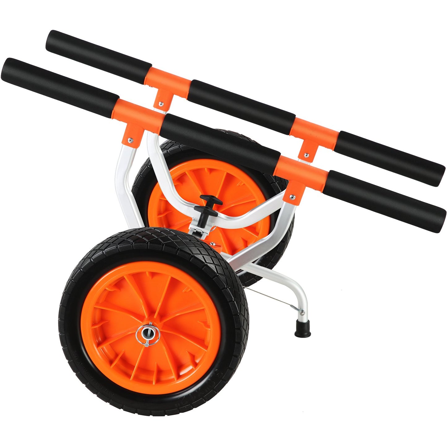 Heavy Duty kajakvagn, 450lbs lastkapacitet, löstagbar kanotvagnsvagn med 12'' massiva däck, justerbar bredd & halkfri stödfot, för kajaker Kanoter Paddleboards Float Mats Jon Boats