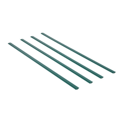 Maschendrahtzaun-Sichtschutzlamellen, Doppelwand mit Flügeln für 4' hohen Zaun