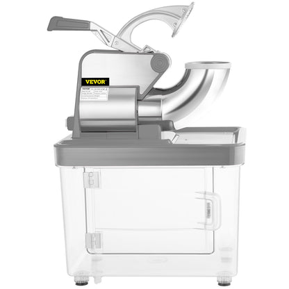 Gewerbliche Schneekegelmaschine 180 kg/h, Gewerbliche Schneeballmaschine 1450 U/min, Schneekegelmaschine mit isolierter Eisbox, Schneekegelmaschine aus PC-Material, Edelstahl, Silber