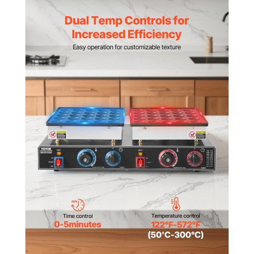 50pcs Mini Dutch Pancake Iron Commercial Dorayaki Baker Non-stick 1800W