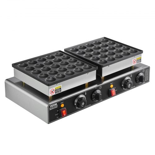 50pcs Mini Dutch Pancake Iron Commercial Dorayaki Baker Non-stick 1800W