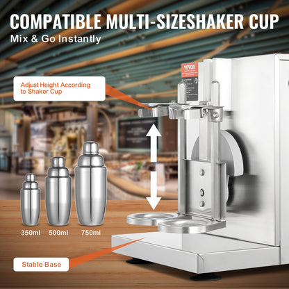 Milchshake Maker Maschine 120W Elektrische Milch Tee Shaker Edelstahl Kommerziellen