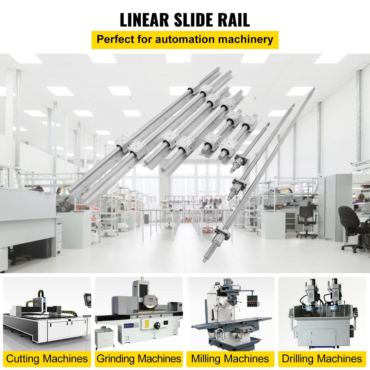 SBR20 Linjärskena Set+3 Kulskruv RM1605-350/650/1050mm CNC Set Support Liner Rail+BK/BF12 med BK/BF 12 CNC Kit