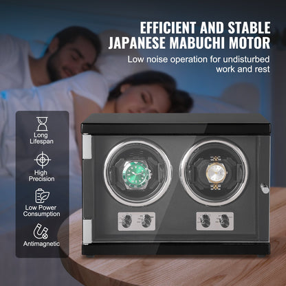 Watch Winder Dual Watch Winder for Automatic Watch with 2 Mabuchi Motors