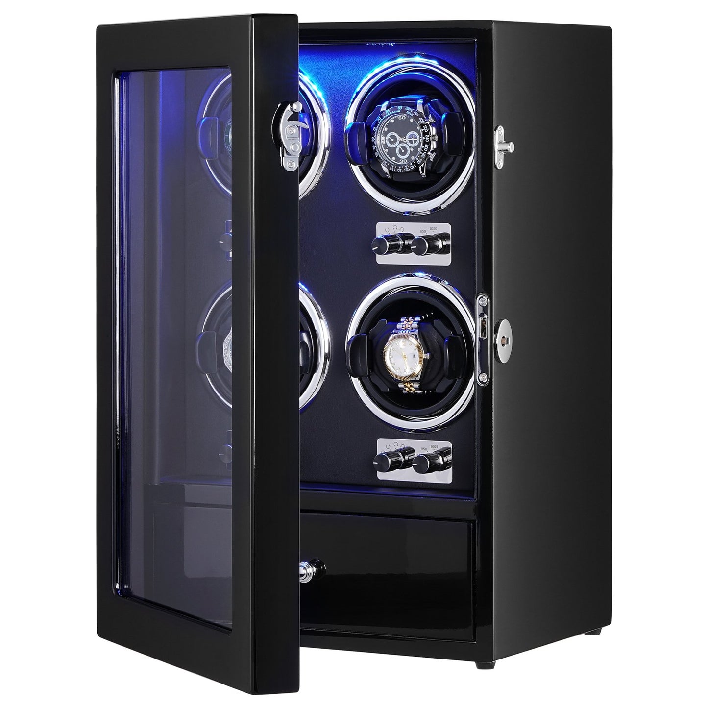 Uhrenbeweger für 4 Automatikuhren mit 4 leisen japanischen Mabuchi-Motoren