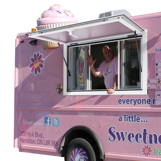 36"L x 24"W Imbissstand Servierfenster Food Truck Service Markise