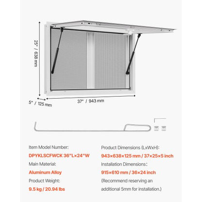 92x61 cm serving plate for food carts, awning