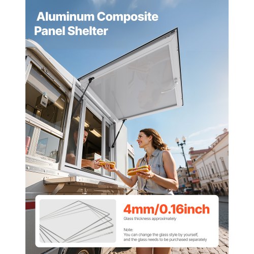 92x92 cm serving system for food carts, awning