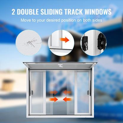 48"L x 36"W Imbissstand Servierfenster Food Truck Service Markise