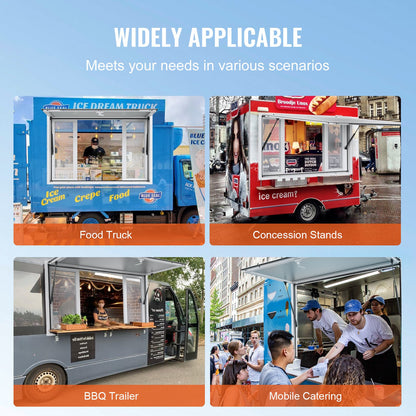 48"L x 36"W Imbissstand Servierfenster Food Truck Service Markise