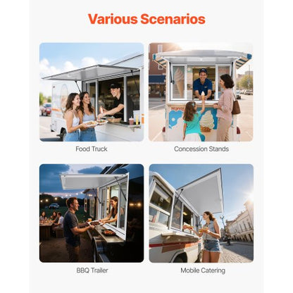 152x92 cm Servierkiosk für Imbisswagen, Markise